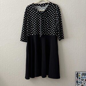 Black and white polka dot dress